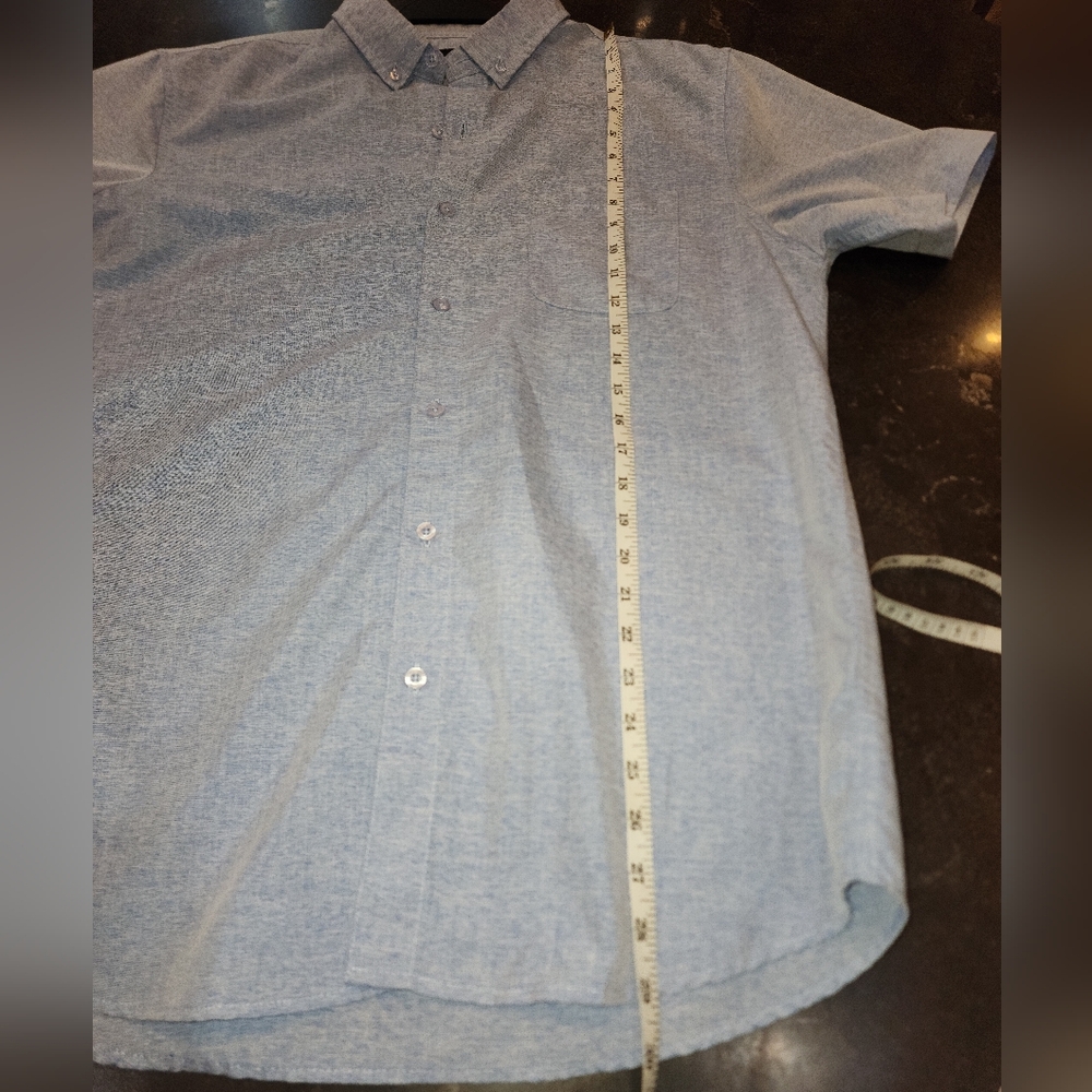 TWO!! Men's large short sleeve Blue & GREEN Murl button-down - Picture 4 of 14